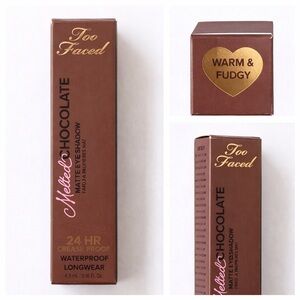 🐻 Too Faced Melted Chocolate Matte Eyeshadow – “Warm & Fudgy”